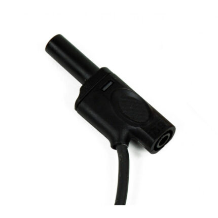 Cablu conector de siguranță - Safety Lead - Negru - Fișă + Bucșă 4 mm - stivuibile