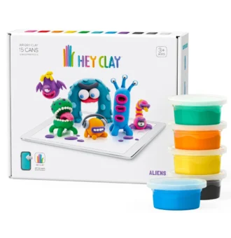 Plastilină - Argilă specială de modelat - Aliens Extraterestrii - Hey Clay®- Set 15 cutii - Conectare la App