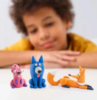 Plastilină - Argilă specială de modelat - Animale din pădure - Hey Clay®- Set 15 cutii - Conectare la App