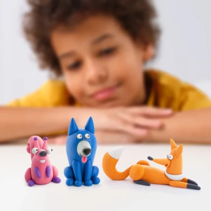 Plastilină - Argilă specială de modelat - Animale din pădure - Hey Clay®- Set 15 cutii - Conectare la App