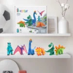Plastilină - Argilă specială de modelat - Dinos - Dinozauri - Hey Clay!®- Set 15 cutii - Conectare la App