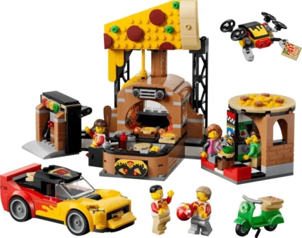 Set LEGO CITY EXPERIENA LIVRARII DE PIZZA CU VEHICULE 60496 - prin Didactopia