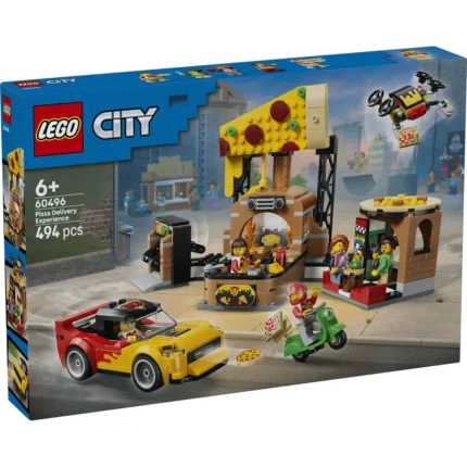 Set LEGO CITY EXPERIENA LIVRARII DE PIZZA CU VEHICULE 60496 - prin Didactopia