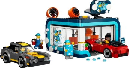 Set LEGO CITY SPALATORIE AUTO DRIVE THRU 60497 - prin Didactopia