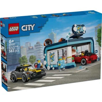 Set LEGO CITY SPALATORIE AUTO DRIVE THRU 60497 - prin Didactopia