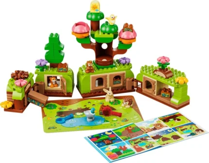 Set LEGO DUPLO PADUREA DESCOPERIRILOR CU ANIMALE SALBATICE 10480 - prin Didactopia