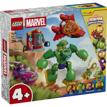 Set LEGO MARVEL IRON MAN SI PRIETENII SAI UIMITORI LOKI VS ECHIPA LUI IRON MAN 11211 - prin Didactopia
