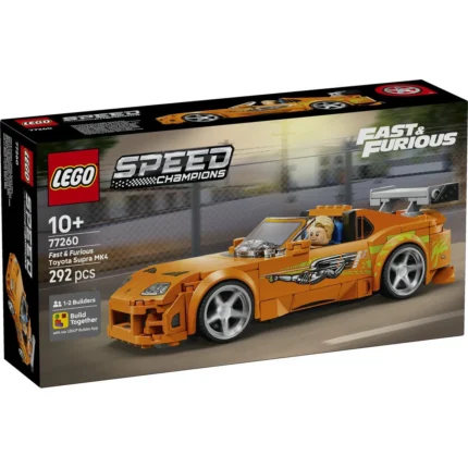 Set LEGO SPEED CHAMPIONS TOYOTA SUPRA MK4 DIN FURIOS SI IUTE 77260 - prin Didactopia