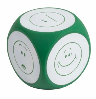 Zarul emoțiilor - Zar XL cu diferite stări emoționale - Latura de 10 cm
